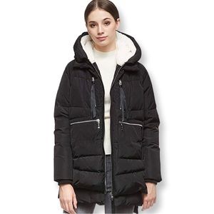 The Amazon Coat Orolay Women's Black Thickened Down Jacket size S small